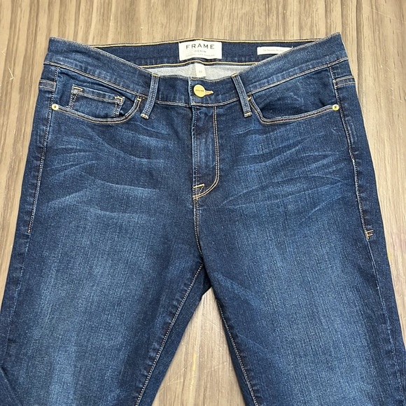 FRAME DENIM LE SKINNY DE JEAN DARKWASH SKINNY JEANS 32 - Picture 3 of 16